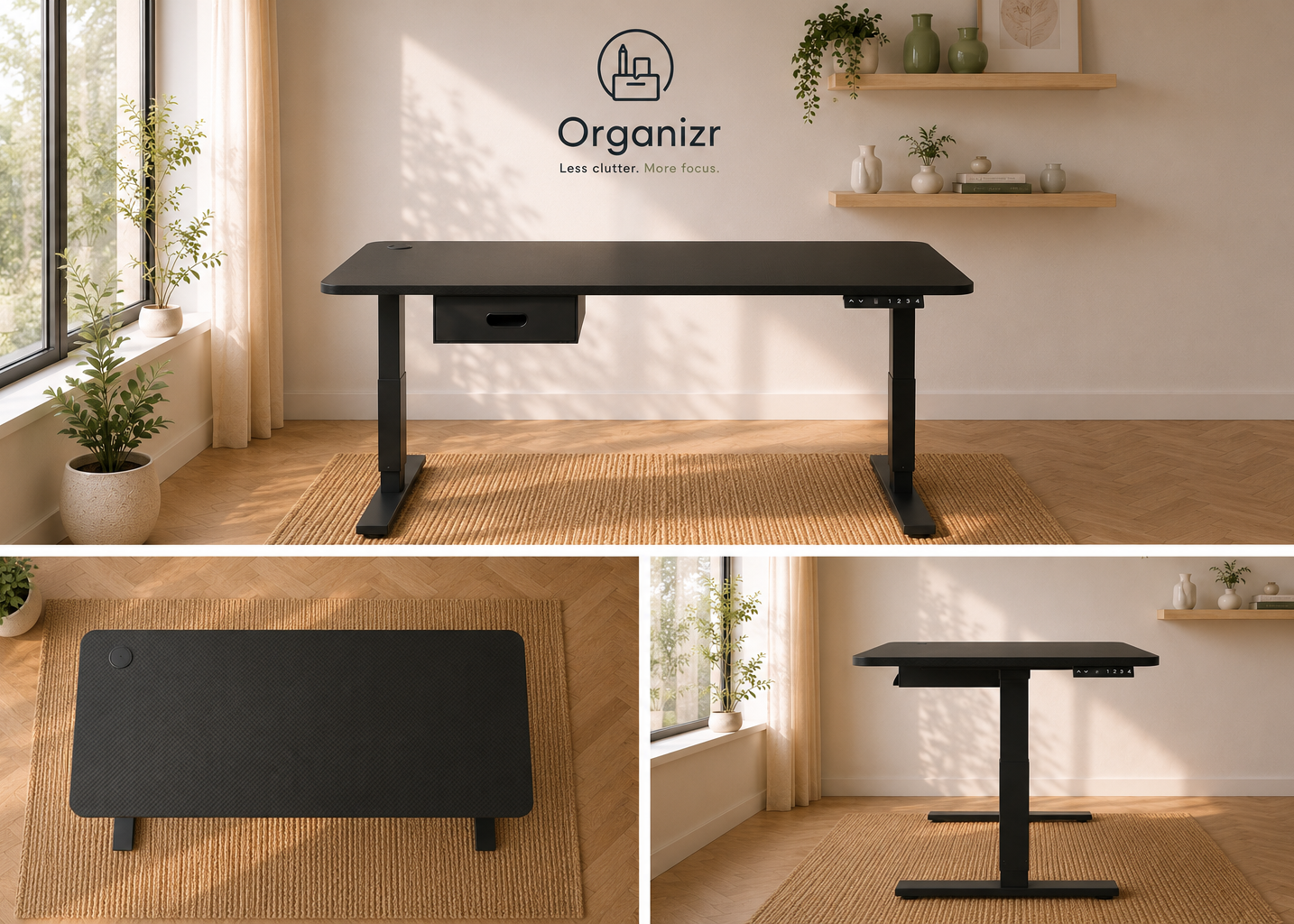 Organizr Electric Height Adjustable Standing Desk