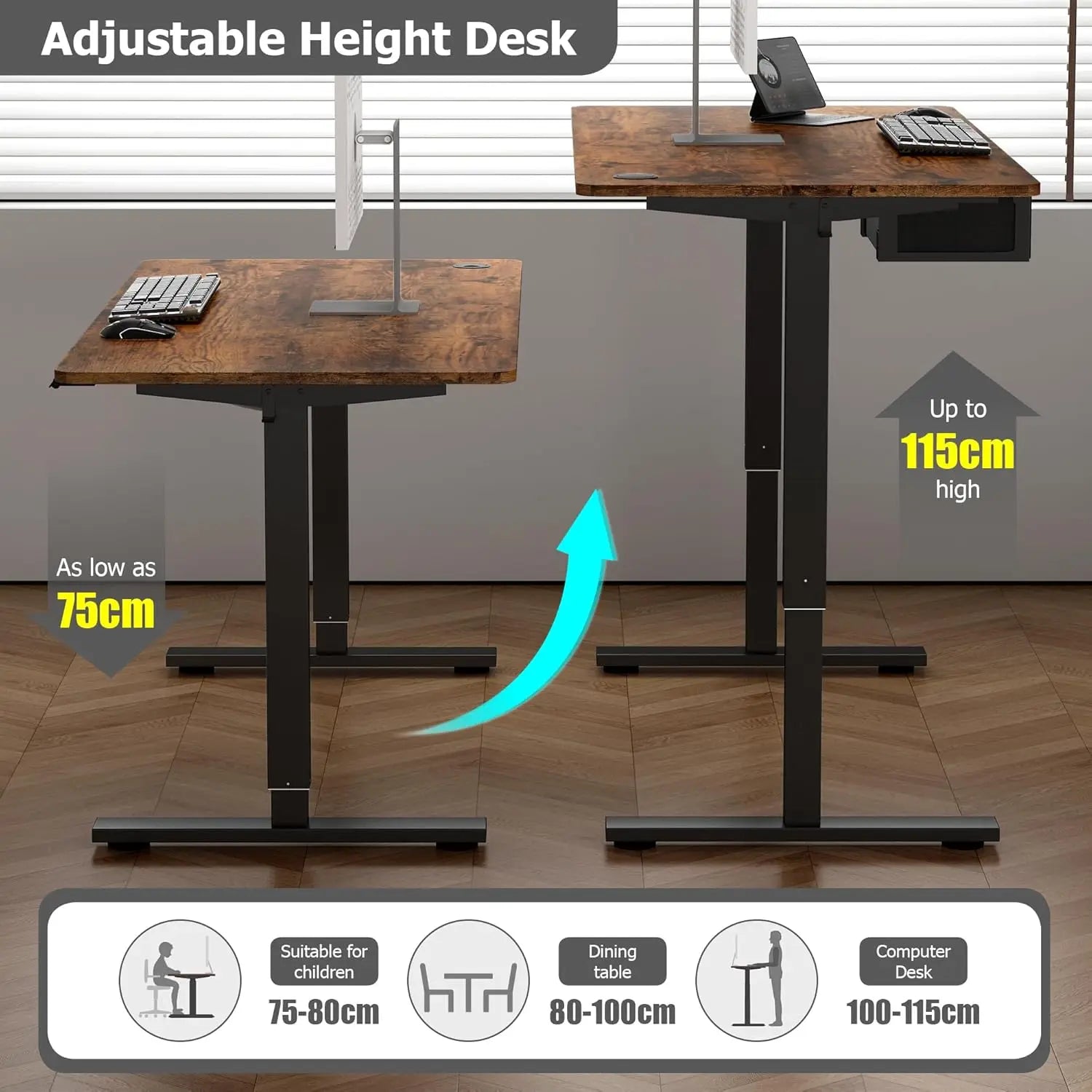 Organizr Electric Height Adjustable Standing Desk